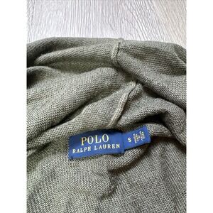 Polo‎ Ralph Lauren Linen Blend Cardigan Womens Small S Olive Green Open Front